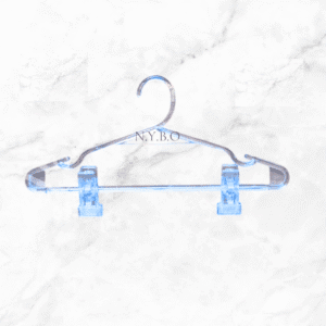 Percha acrílica cristal con gancho infante / lencería