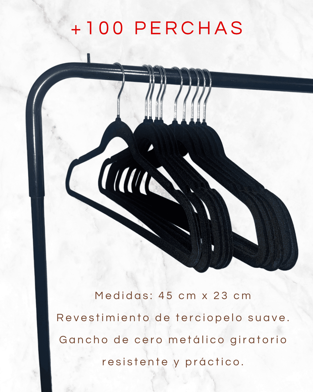 Perchero + Perchas Terciopelo - Image 3