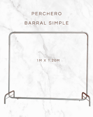 Perchero 1M x 1.20 barral simple sin ruedas