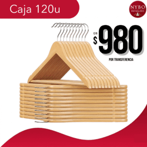 Percha Madera - Caja 120u